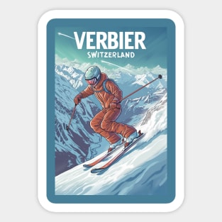 Verbier Switzerland Ski Sticker